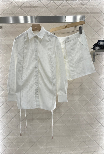 L 2025 new product Long-sleeved shorts suit