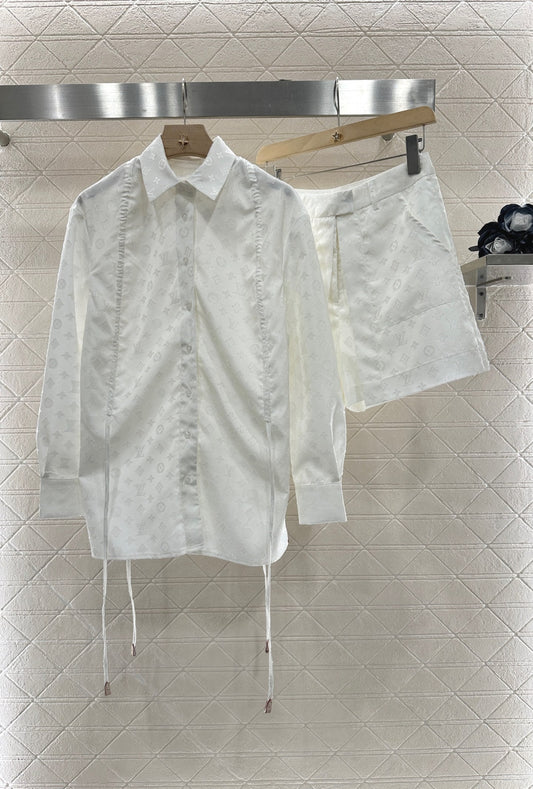L 2025 new product Long-sleeved shorts suit