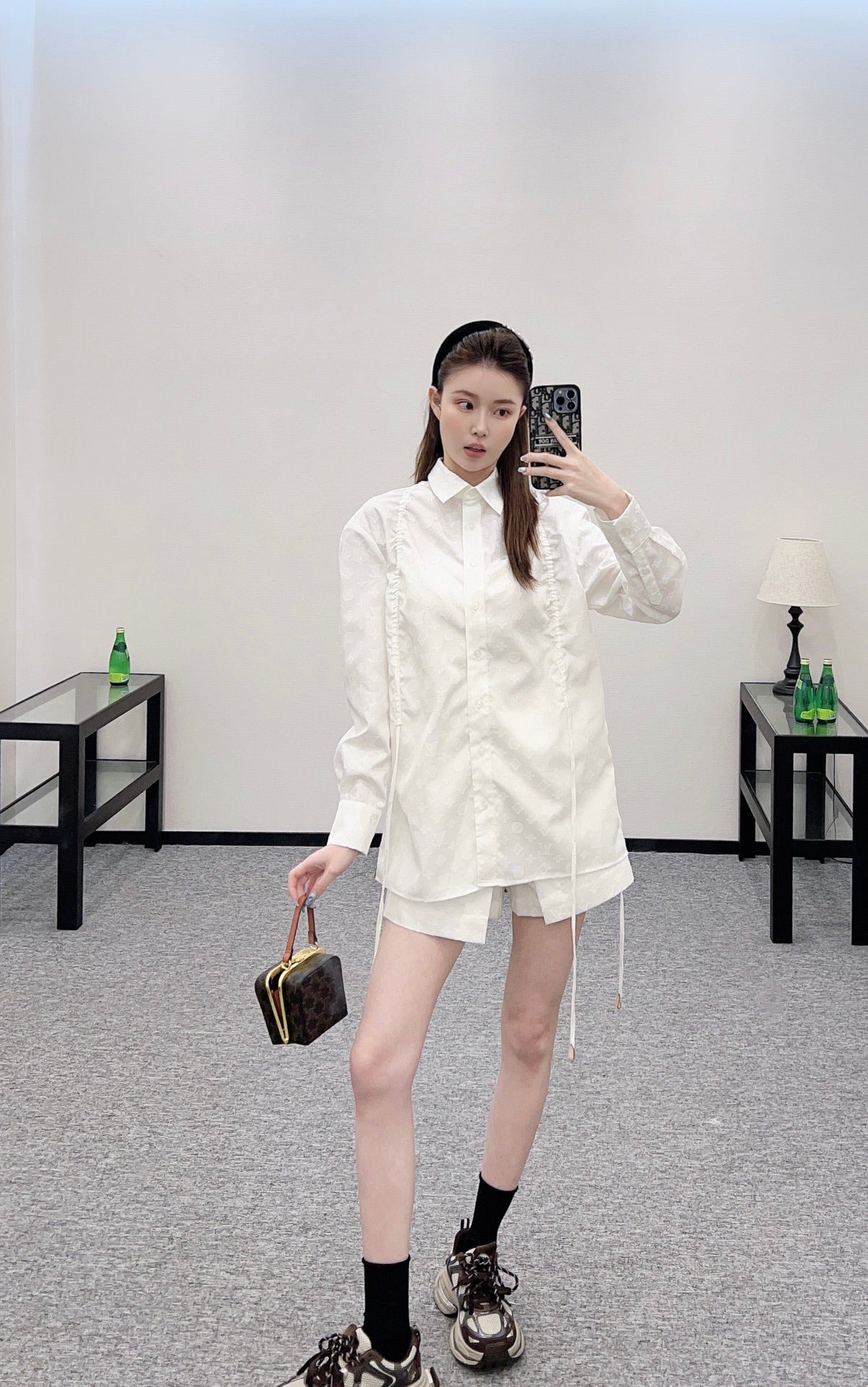 L 2025 new product Long-sleeved shorts suit