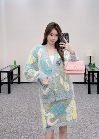 C 2025 new products Cardigan and skirt set