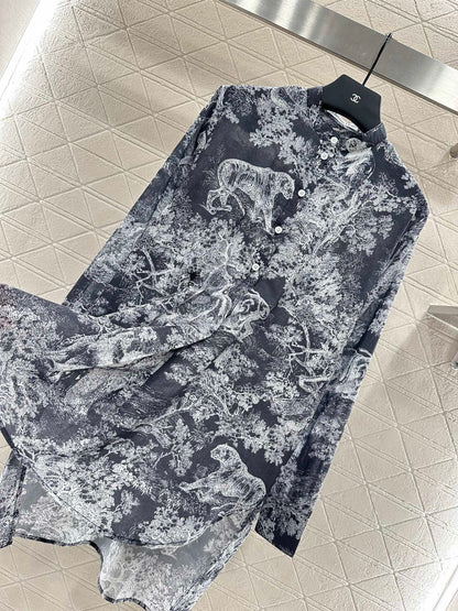 D 2025 new product Long shirt and skirt suit