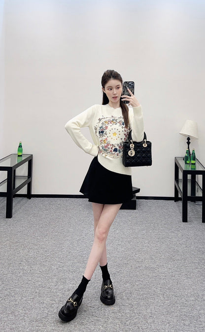 D 2025 new products Embroidered sweater