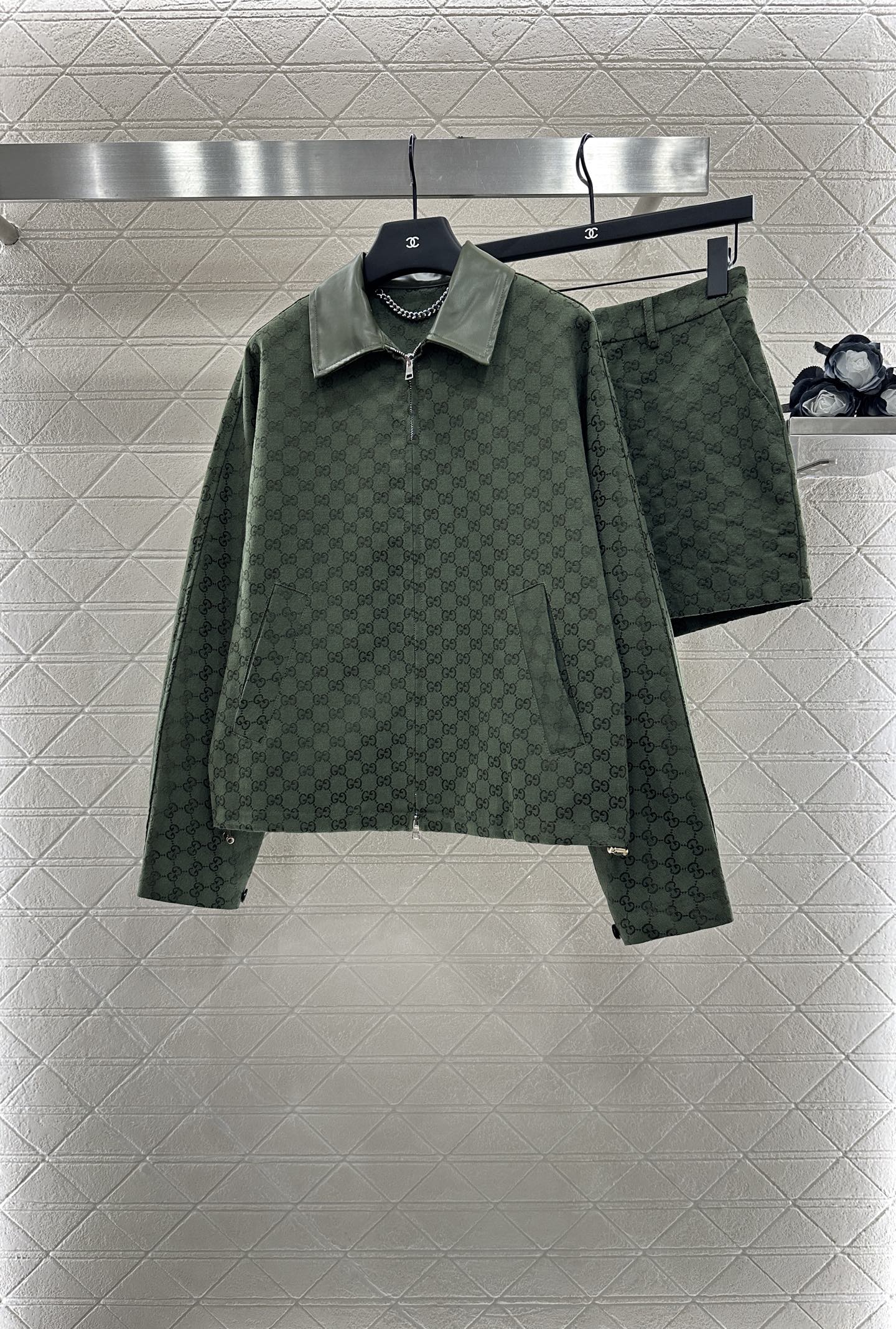 G 2025 new products Zipper jacket, coat and shorts set