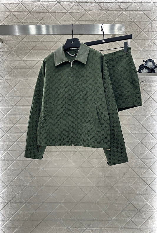G 2025 new products Zipper jacket, coat and shorts set