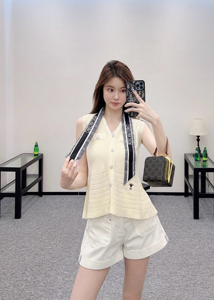 D 2025 new product Silk scarf knitted vest