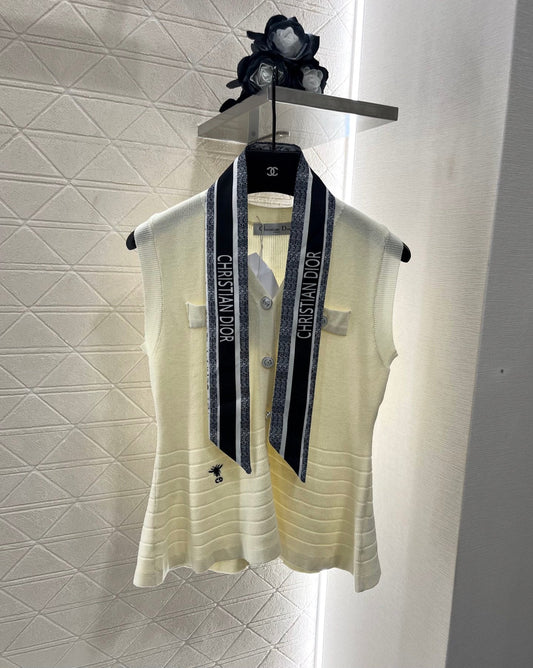 D 2025 new product Silk scarf knitted vest