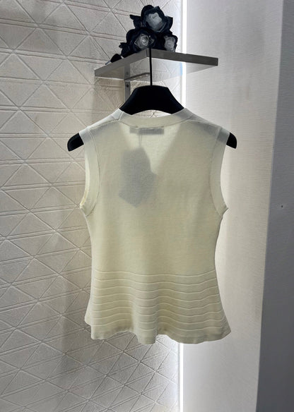 D 2025 new product Silk scarf knitted vest