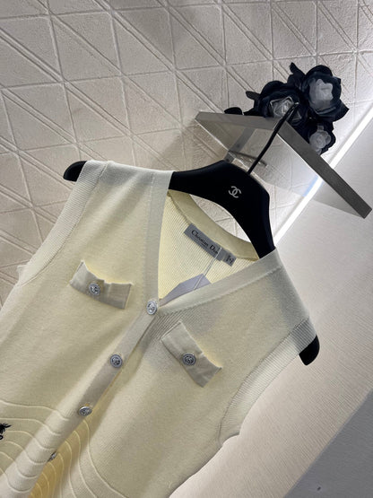 D 2025 new product Silk scarf knitted vest