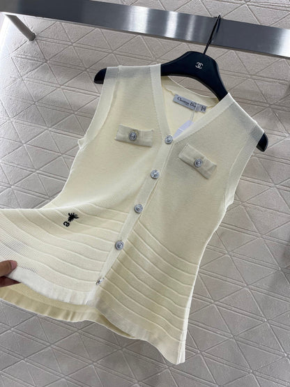 D 2025 new product Silk scarf knitted vest