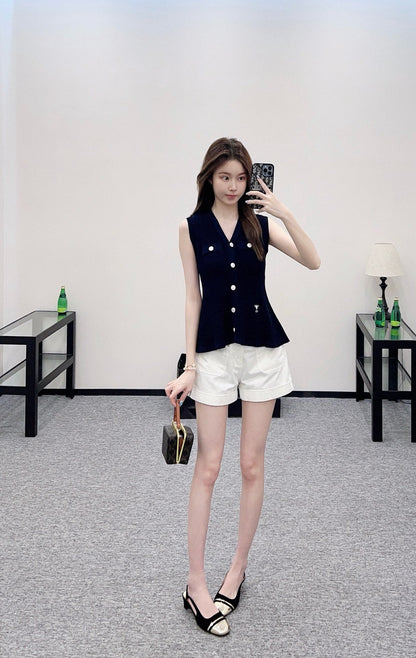 D 2025 new product Silk scarf knitted vest