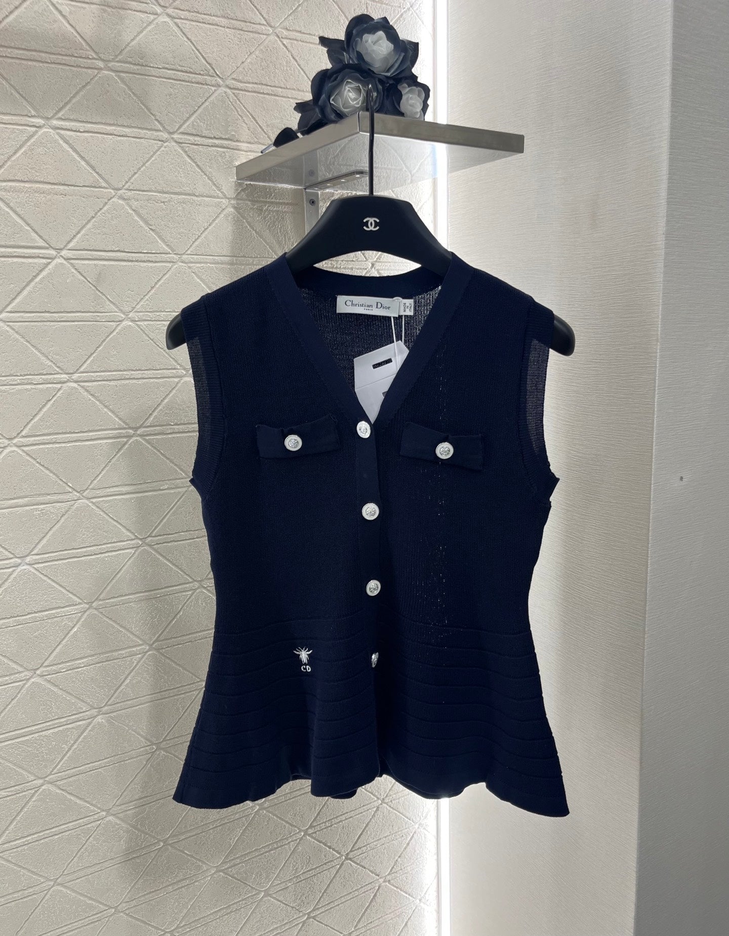 D 2025 new product Silk scarf knitted vest