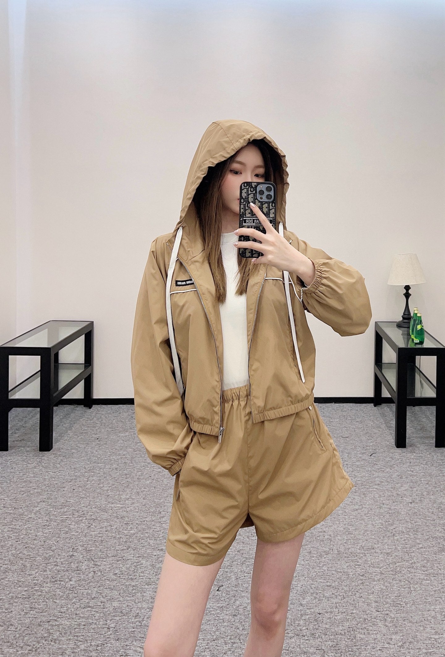 M 2025 new product Hooded jacket and shorts set