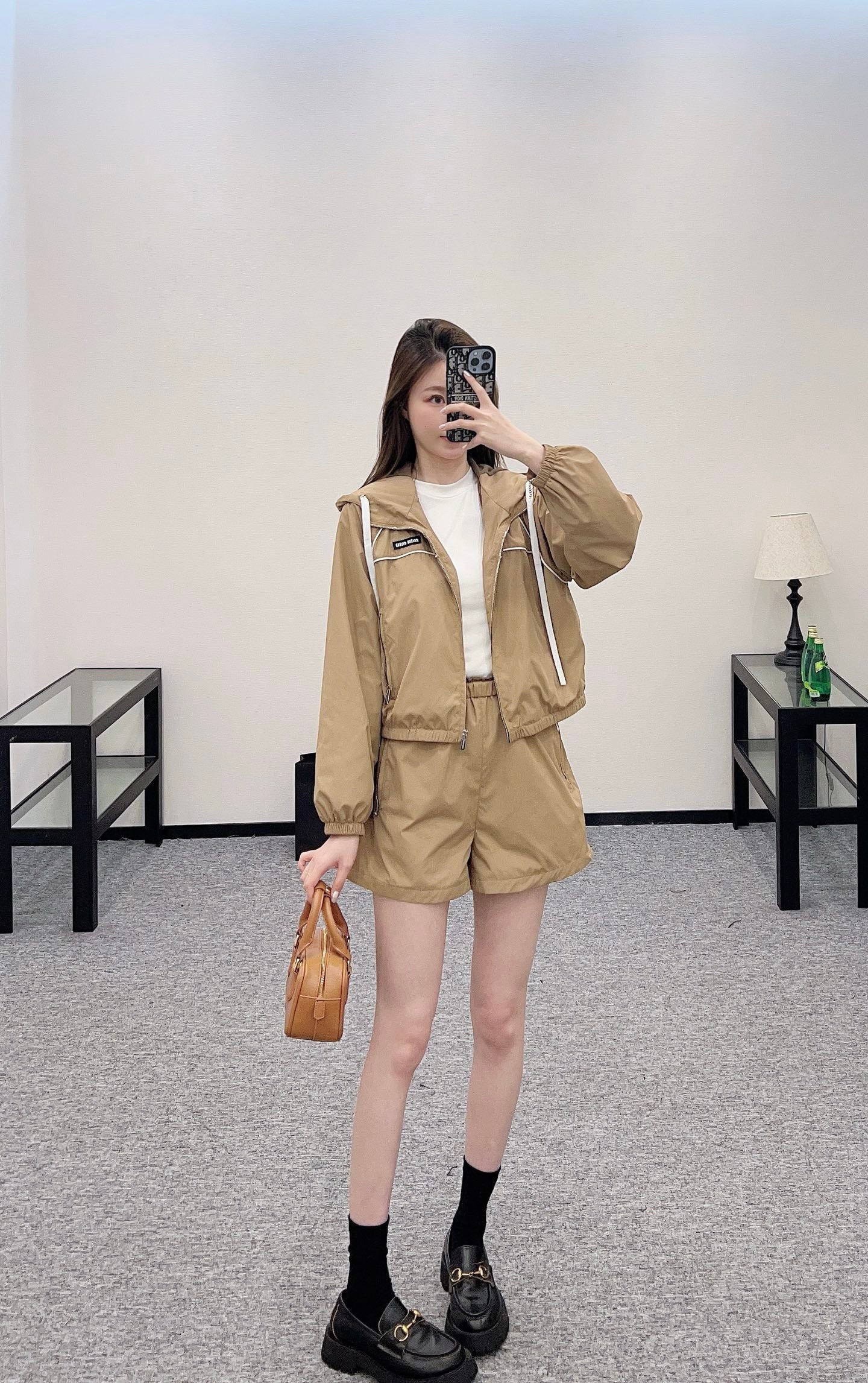 M 2025 new product Hooded jacket and shorts set