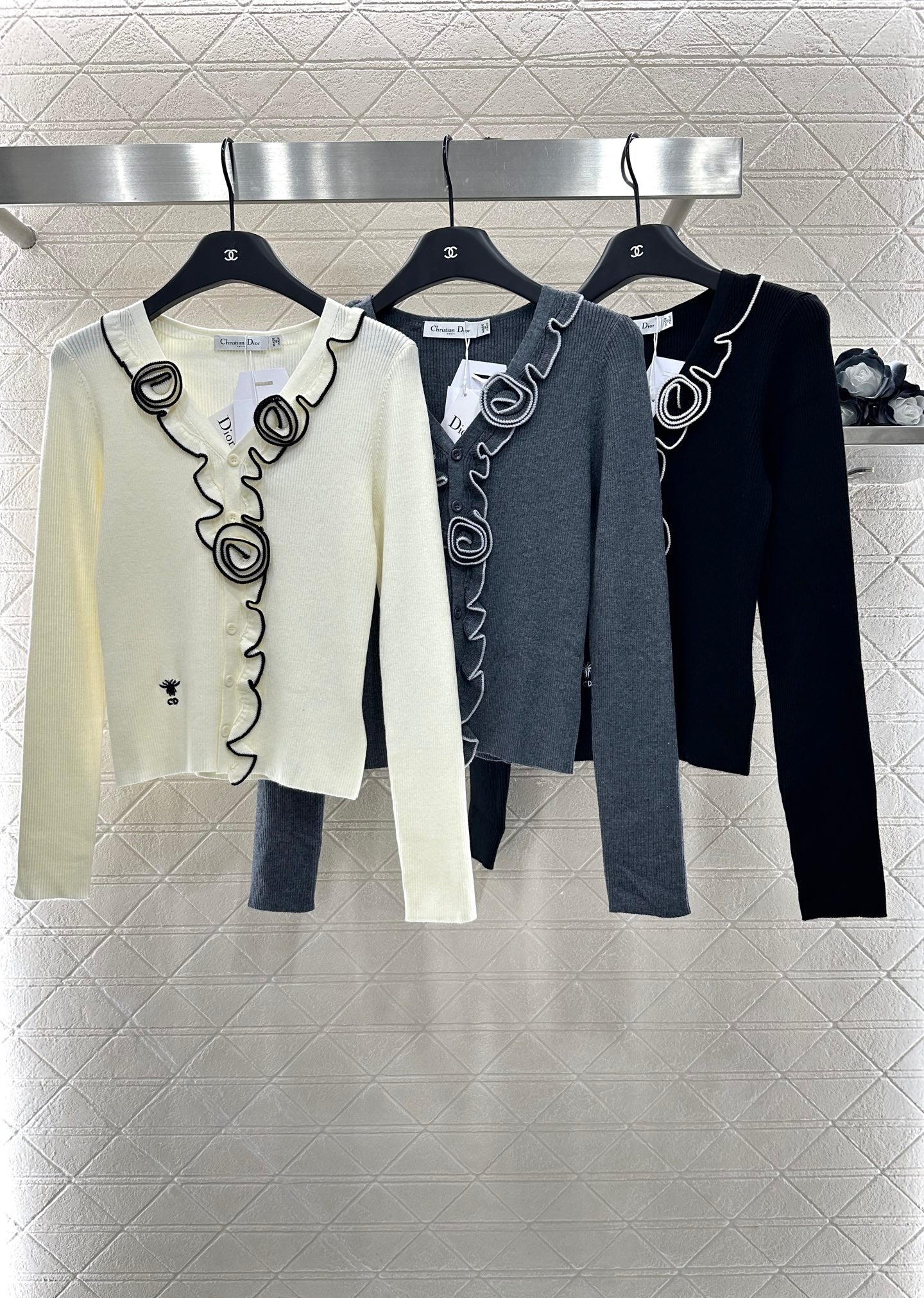D 2025 new product Flower knitted cardigan
