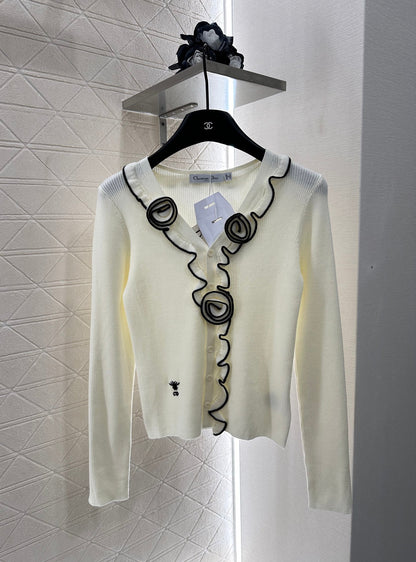 D 2025 new product Flower knitted cardigan