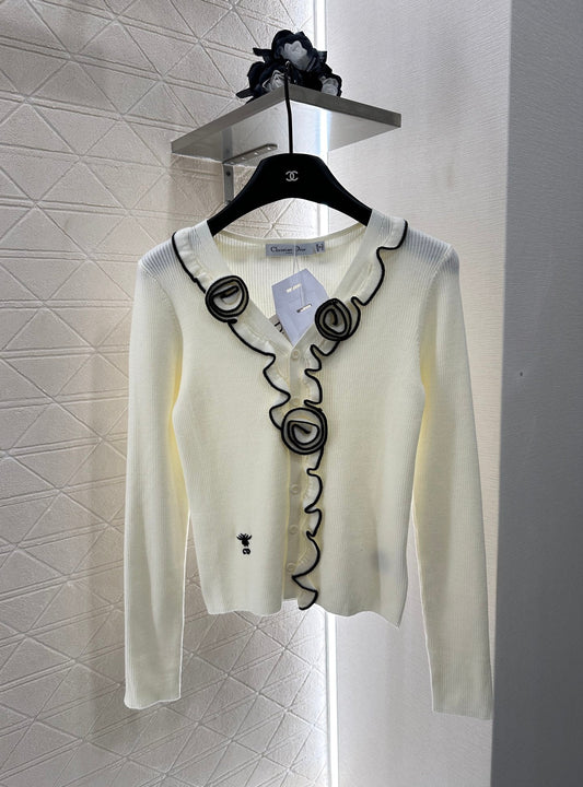 D 2025 new product Flower knitted cardigan