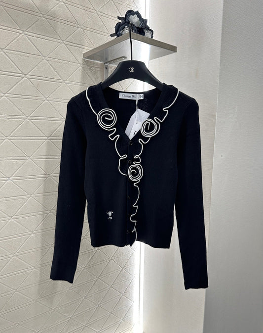 D 2025 new product Flower knitted cardigan