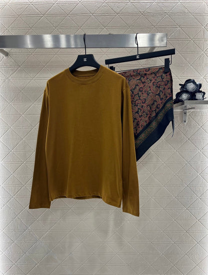 2025 New Products Scarf Round Neck Top