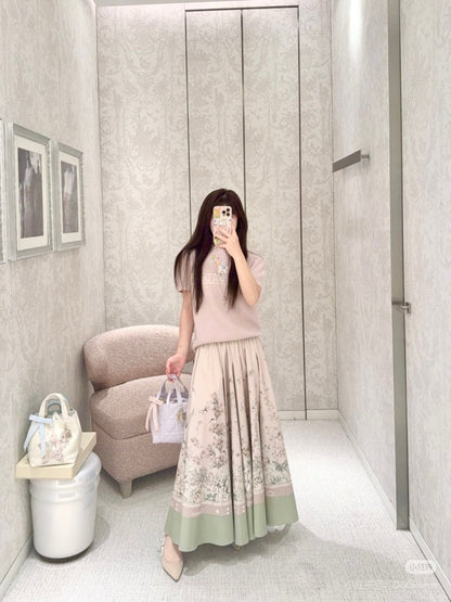 D 25ss printed skirt