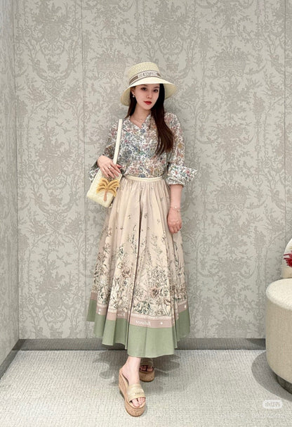 D 25ss printed skirt