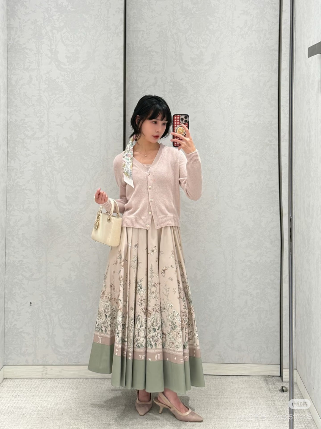D 25ss printed skirt