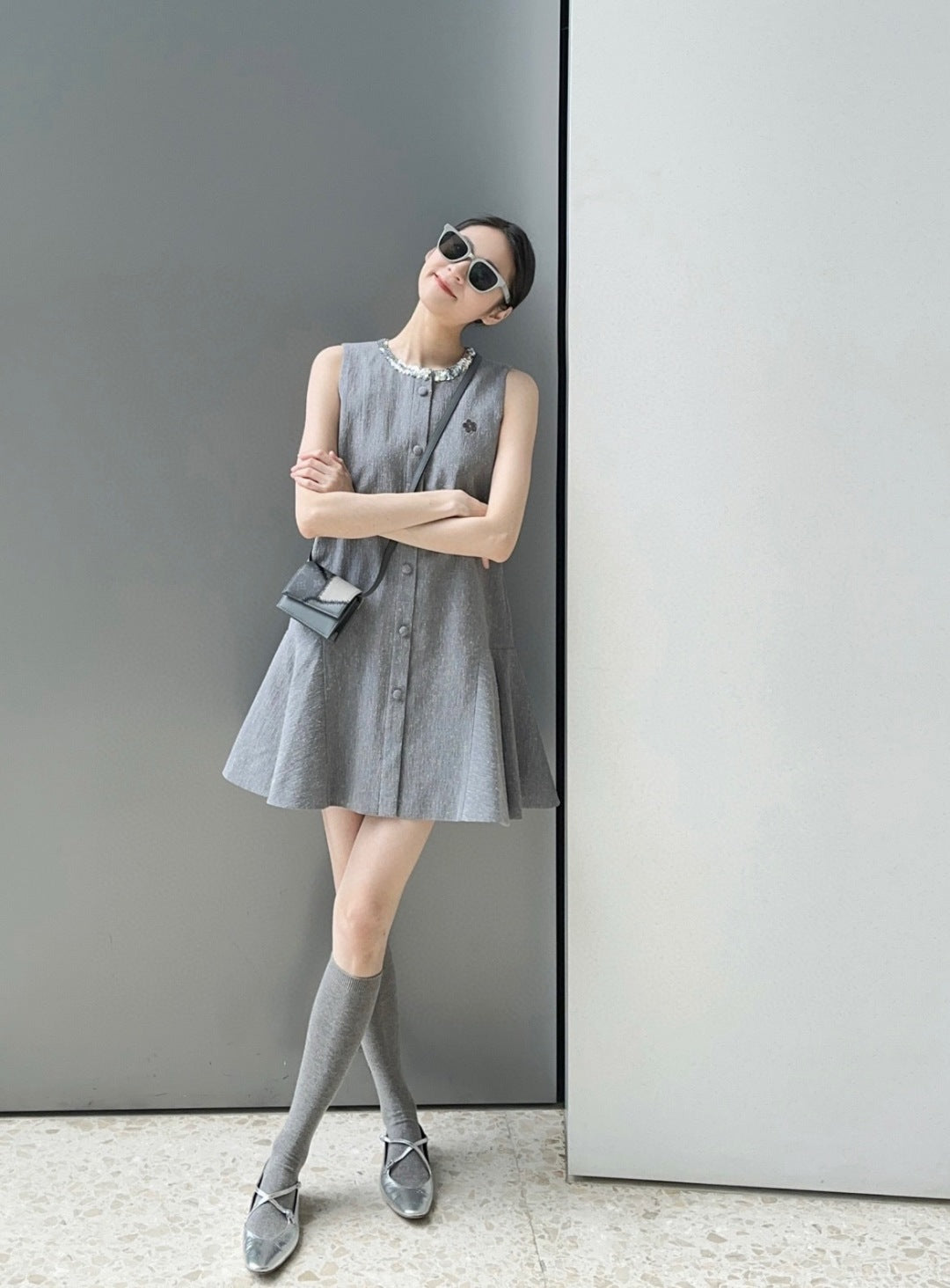 M 25ss embroidered dress