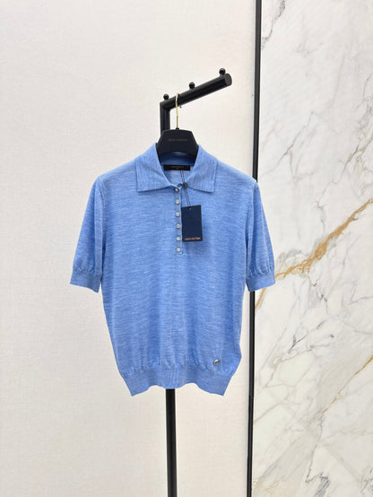 L 25ss knitted polo shirt