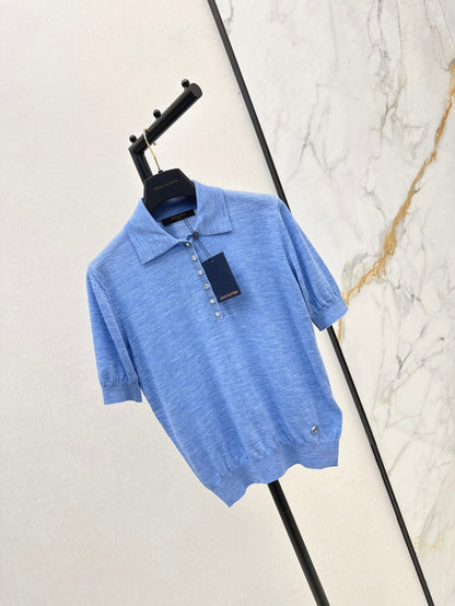 L 25ss knitted polo shirt