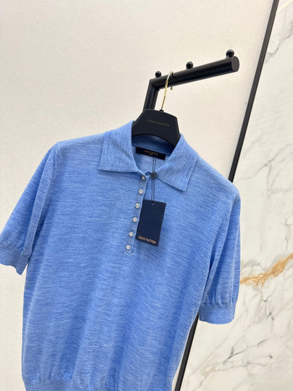 L 25ss knitted polo shirt