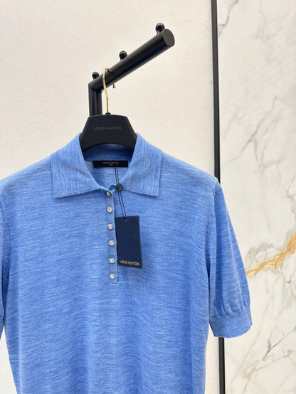 L 25ss knitted polo shirt