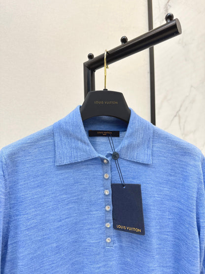 L 25ss knitted polo shirt