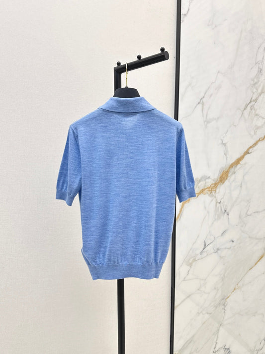 L 25ss knitted polo shirt