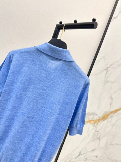 L 25ss knitted polo shirt