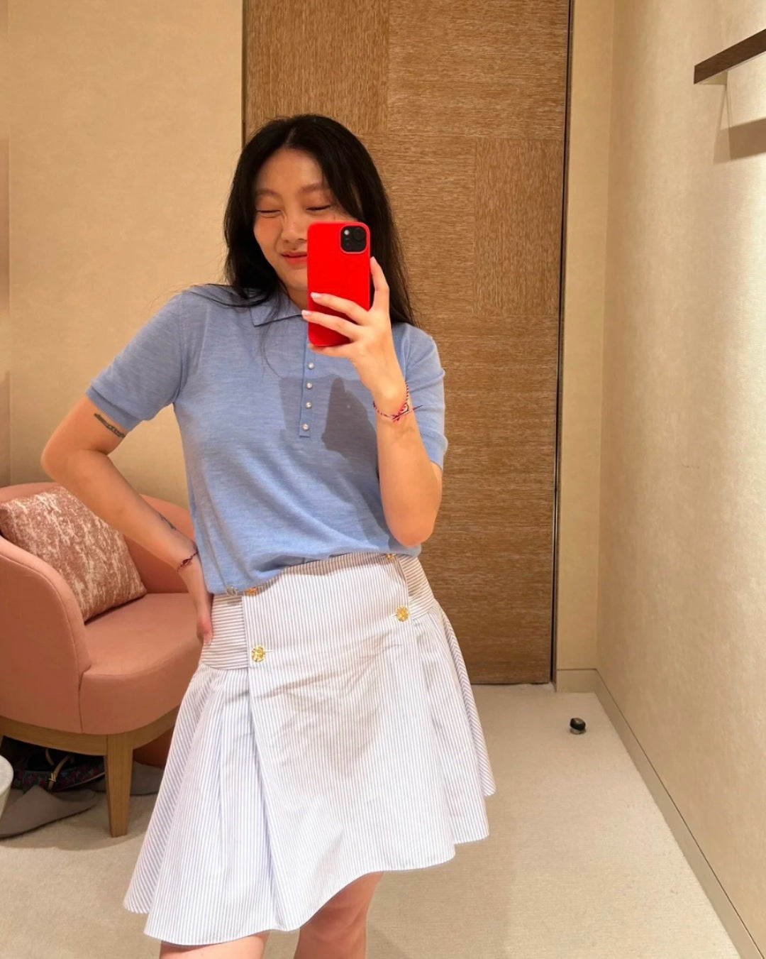 L 25ss knitted polo shirt