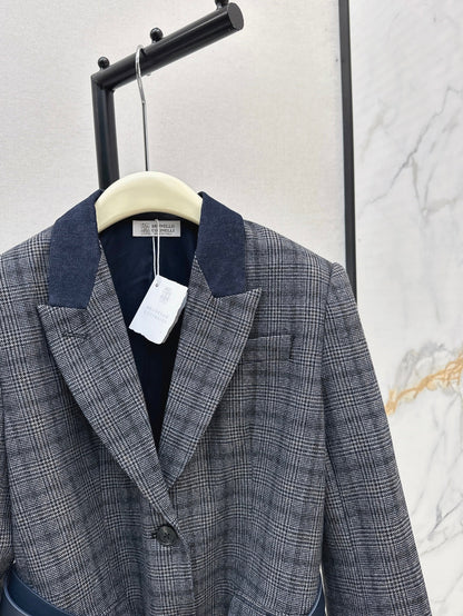 Bru 25fw plaid blazer