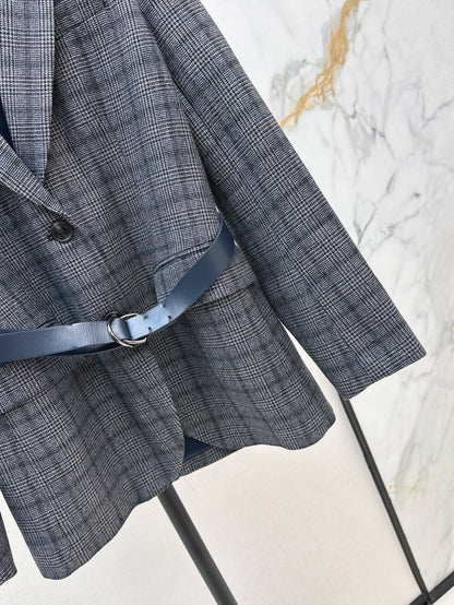 Bru 25fw plaid blazer