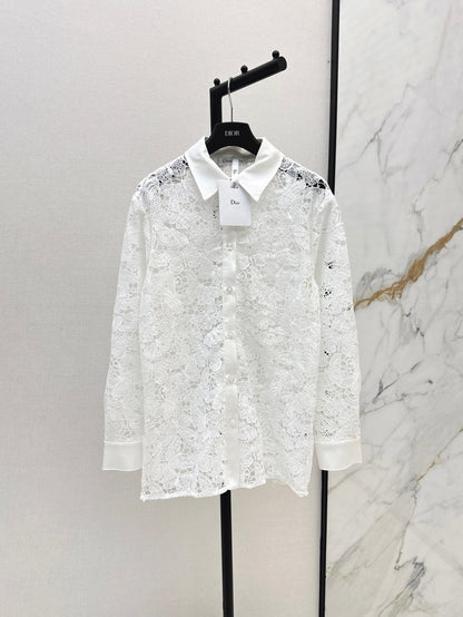 D 25fw lace shirt
