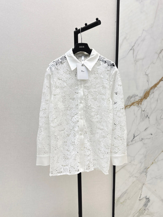 D 25fw lace shirt