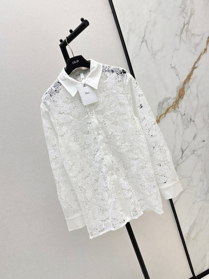 D 25fw lace shirt