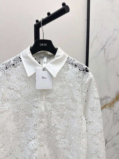 D 25fw lace shirt