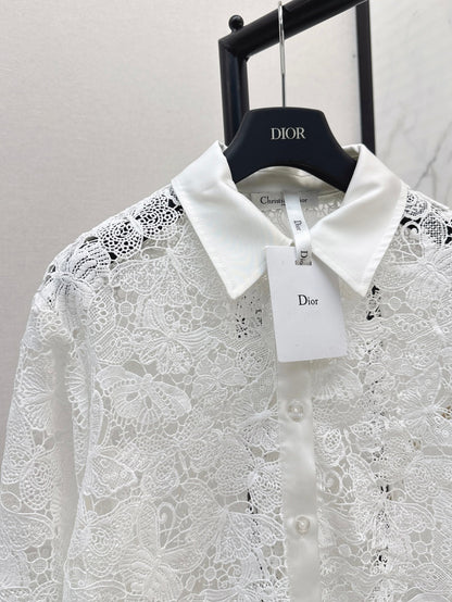 D 25fw lace shirt