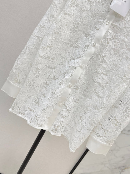 D 25fw lace shirt