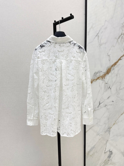 D 25fw lace shirt