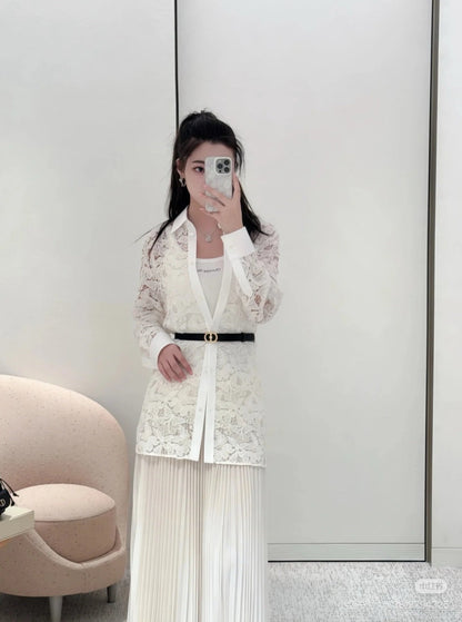 D 25fw lace shirt