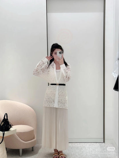 D 25fw lace shirt