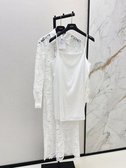 D 25fw lace shirt dress
