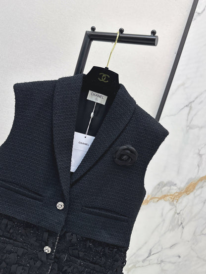 C 25 patchwork lace woven vest