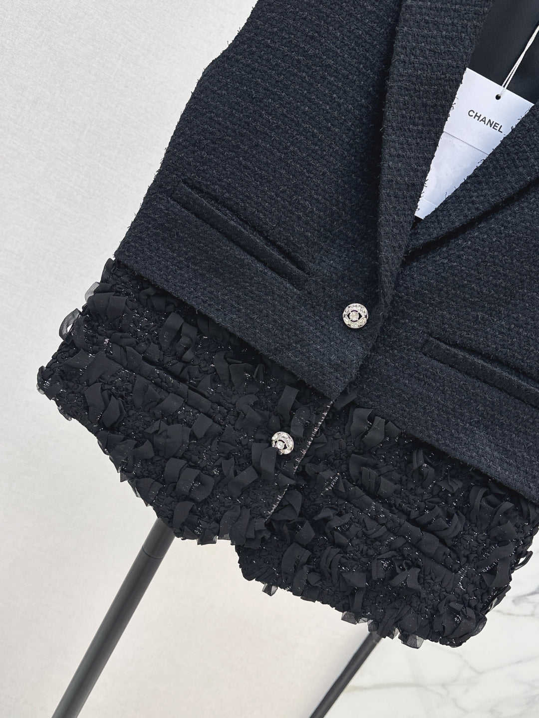 C 25 patchwork lace woven vest