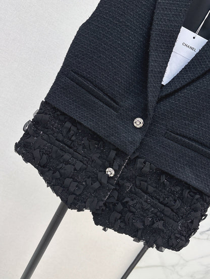 C 25 patchwork lace woven vest