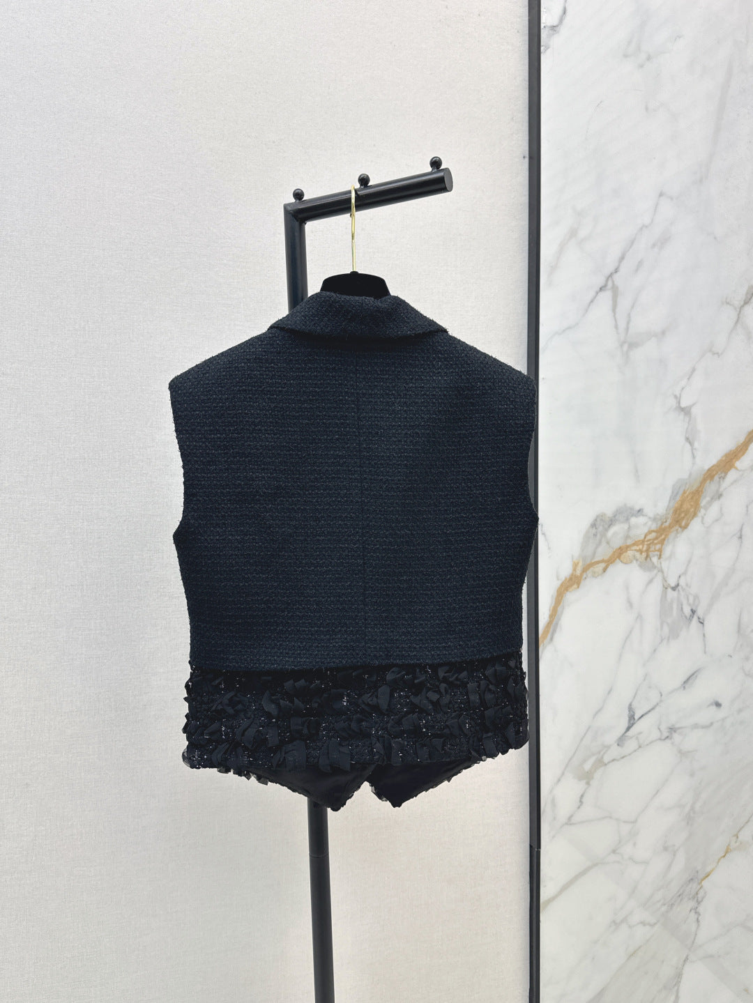 C 25 patchwork lace woven vest